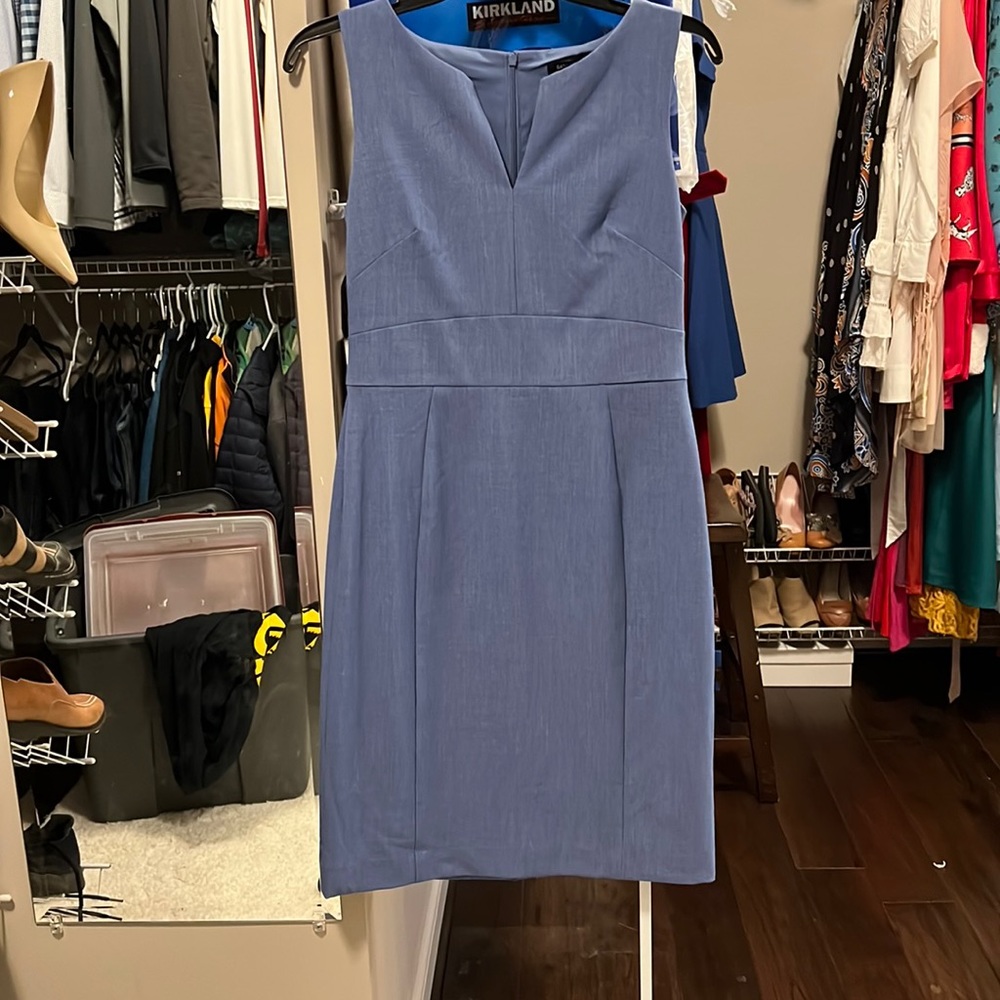 Blue sheath dress